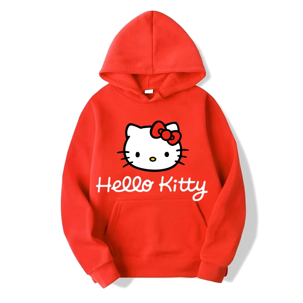 New Hello Kitty Anime Hoodie Casual Sweatshirt Boys Fleece Pullover Y2k Sudadera Couples Print Hoodies Jacket Kids Clothes Girls - Dealshavens