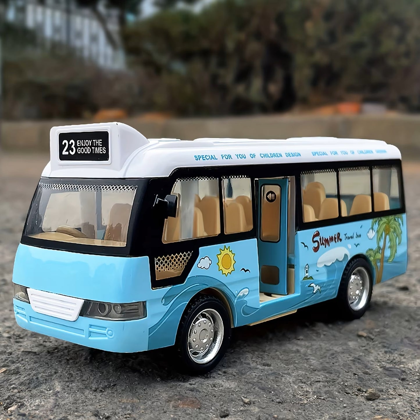 Little cars city bus with sound and light powered friction driven cars play toys gift for children from plastics. - Dealshavens