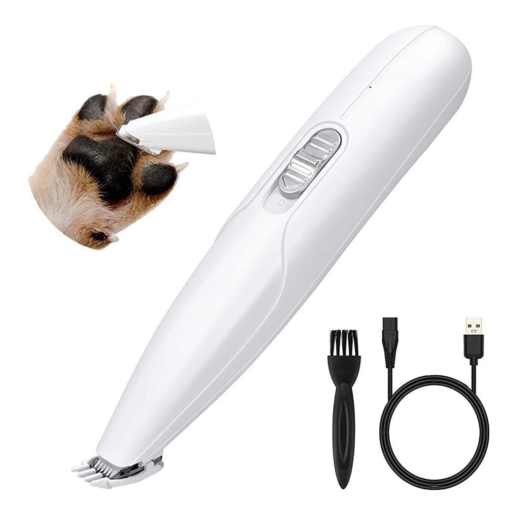 New Dog Paw Trimmer with LED Light Fully Waterproof Pet Hair Trimmer with LED Display Dog Clippers for Grooming 18mm Widen Blade