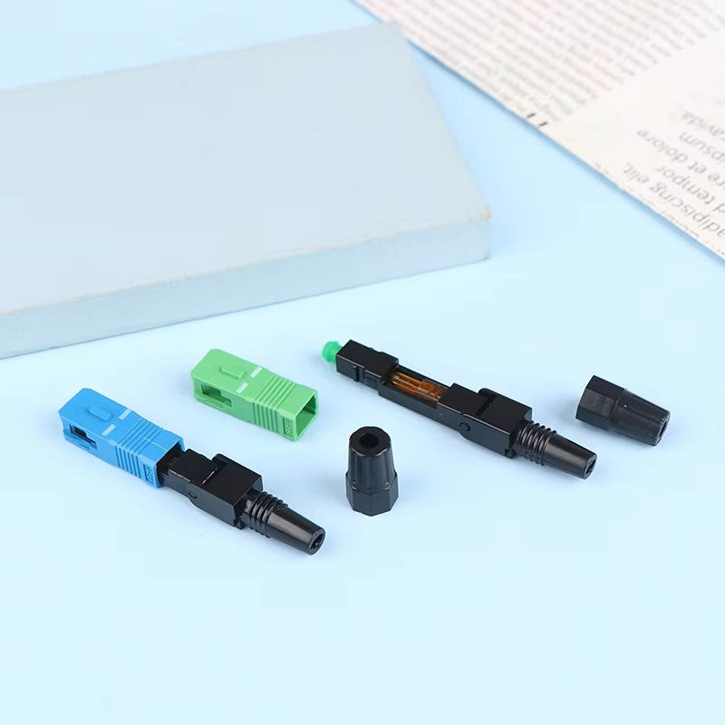 5Pcs/set FTTH SC APC Single Mode SC UPC Fiber Optic Quick Connector FTTH Fiber Optic Fast Connector SC Fiber Field Assembly Tool Dealshavens