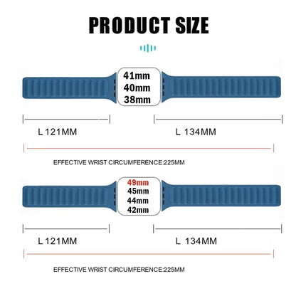 Magnetic For Apple Watch Ultra 49mm Band 41mm 45mm 40mm 44mm 38/42mm Silicone Link Bracelet iWatch Series 8 7 6 SE 5 4 3 Strap Dealshavens