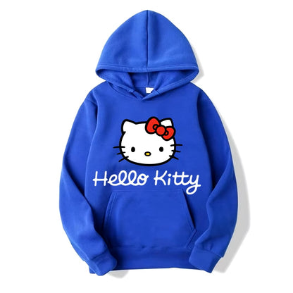 New Hello Kitty Anime Hoodie Casual Sweatshirt Boys Fleece Pullover Y2k Sudadera Couples Print Hoodies Jacket Kids Clothes Girls - Dealshavens