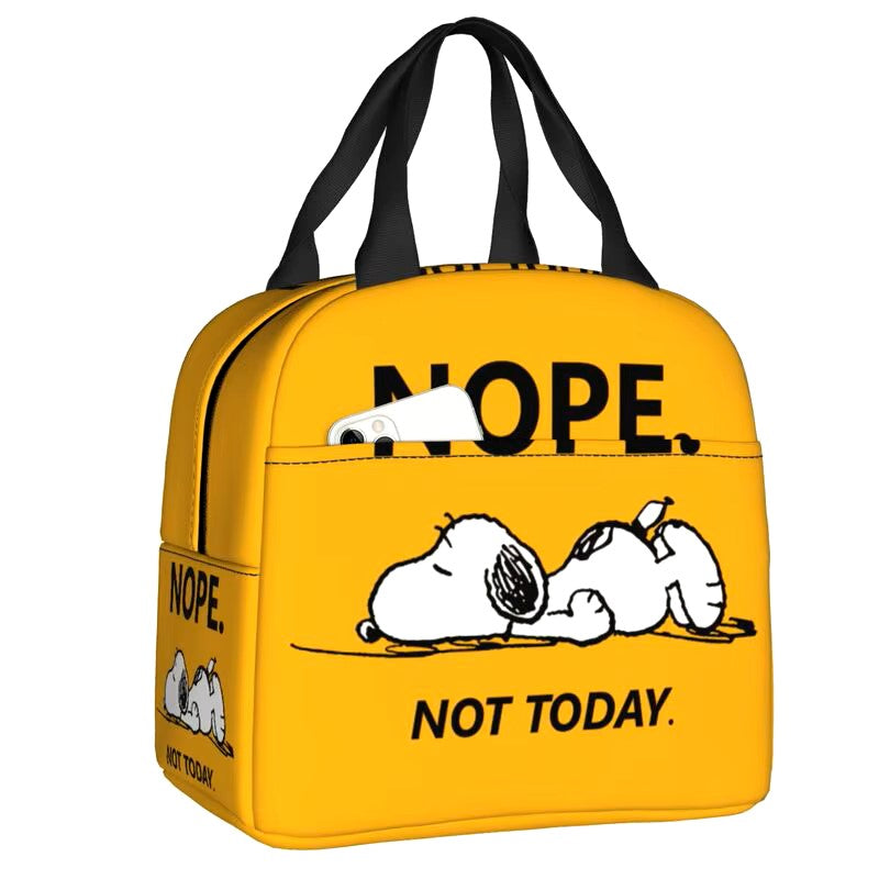 Custom Funny Cartoon Snoopy Lunch Box Waterproof Thermal Cooler Food Insulated Lunch Bag Kids For Kids Portable Picnic Tote Bags Dealshavens