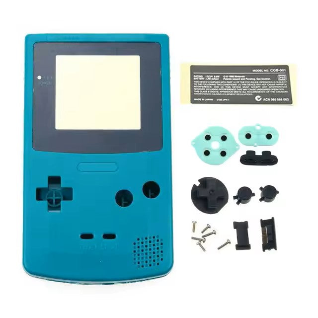JCD Plastic Game Shell Housing Case Cover For Gameboy Color Game GBC Console Shell With Buttons Kits Screw Sticker Label Part Dealshavens
