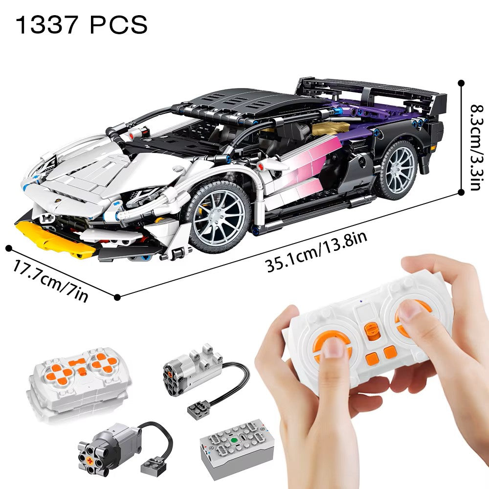 Riceblock Technical 1:14 Racing Sport Car Model Building Blocks Bricks MOC City Vehicle Supercar Adult Toy For Boy Children Gift