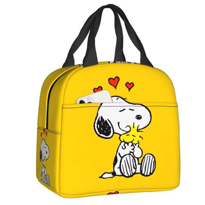 Custom Funny Cartoon Snoopy Lunch Box Waterproof Thermal Cooler Food Insulated Lunch Bag Kids For Kids Portable Picnic Tote Bags Dealshavens