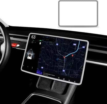 For Tesla Model 3 / Y Silicone Protective Frame Edge Cover Central Control Display Navigation Screen Protector Car Accessories Dealshavens