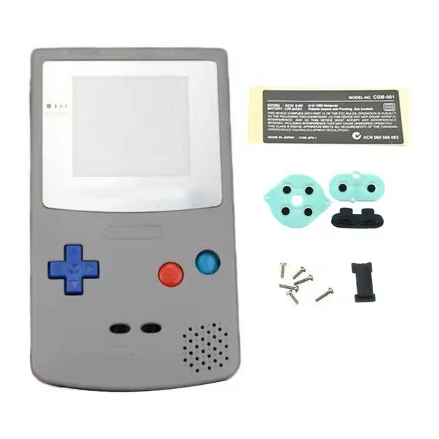 JCD Plastic Game Shell Housing Case Cover For Gameboy Color Game GBC Console Shell With Buttons Kits Screw Sticker Label Part Dealshavens