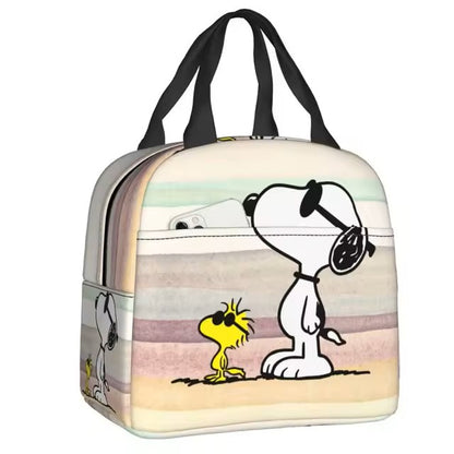 Custom Funny Cartoon Snoopy Lunch Box Waterproof Thermal Cooler Food Insulated Lunch Bag Kids For Kids Portable Picnic Tote Bags Dealshavens