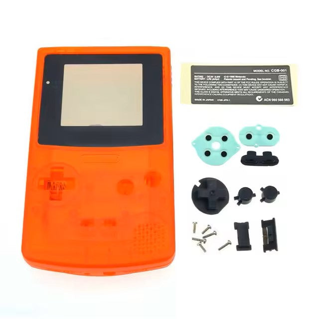 JCD Plastic Game Shell Housing Case Cover For Gameboy Color Game GBC Console Shell With Buttons Kits Screw Sticker Label Part Dealshavens