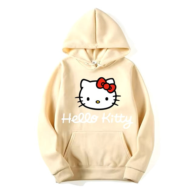 New Hello Kitty Anime Hoodie Casual Sweatshirt Boys Fleece Pullover Y2k Sudadera Couples Print Hoodies Jacket Kids Clothes Girls - Dealshavens