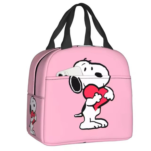 Custom Funny Cartoon Snoopy Lunch Box Waterproof Thermal Cooler Food Insulated Lunch Bag Kids For Kids Portable Picnic Tote Bags Dealshavens