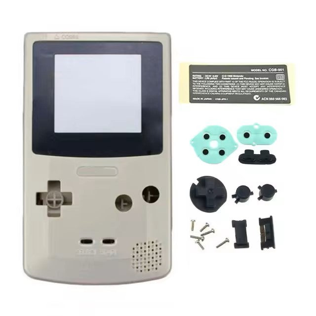 JCD Plastic Game Shell Housing Case Cover For Gameboy Color Game GBC Console Shell With Buttons Kits Screw Sticker Label Part Dealshavens