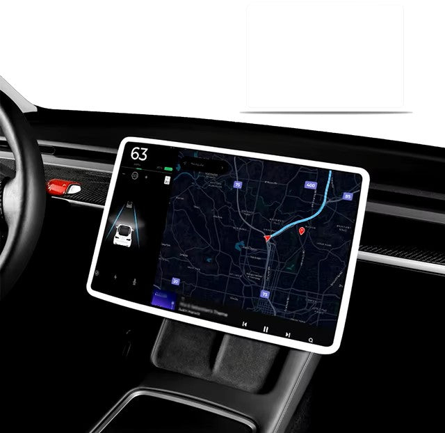 For Tesla Model 3 / Y Silicone Protective Frame Edge Cover Central Control Display Navigation Screen Protector Car Accessories Dealshavens