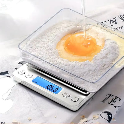 AccuWeight Digital Kitchen Scale Stainless Steel Food Scale with LCD Display for Precise Weighing of Cooking Ingredients Diet - Dealshavens