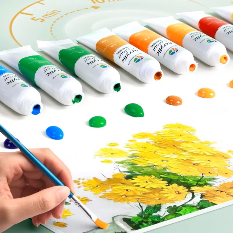 "Acrylic Paint Set 12-36 Colors 12ml Tubes Art Kit"