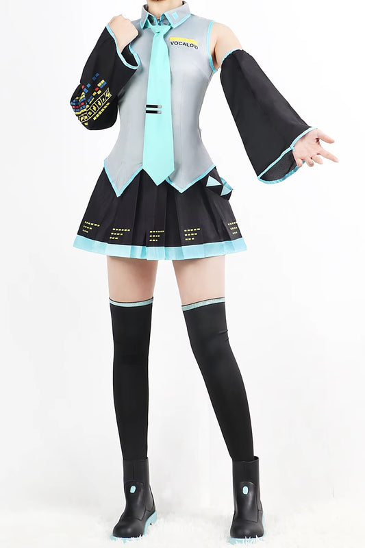 Anime Character Performance Clothes Hatsune Miku MIKU Anime Clothes Cosplay Clothes JK Skirt Same Suit Wig Accessories Halloween dealshavens