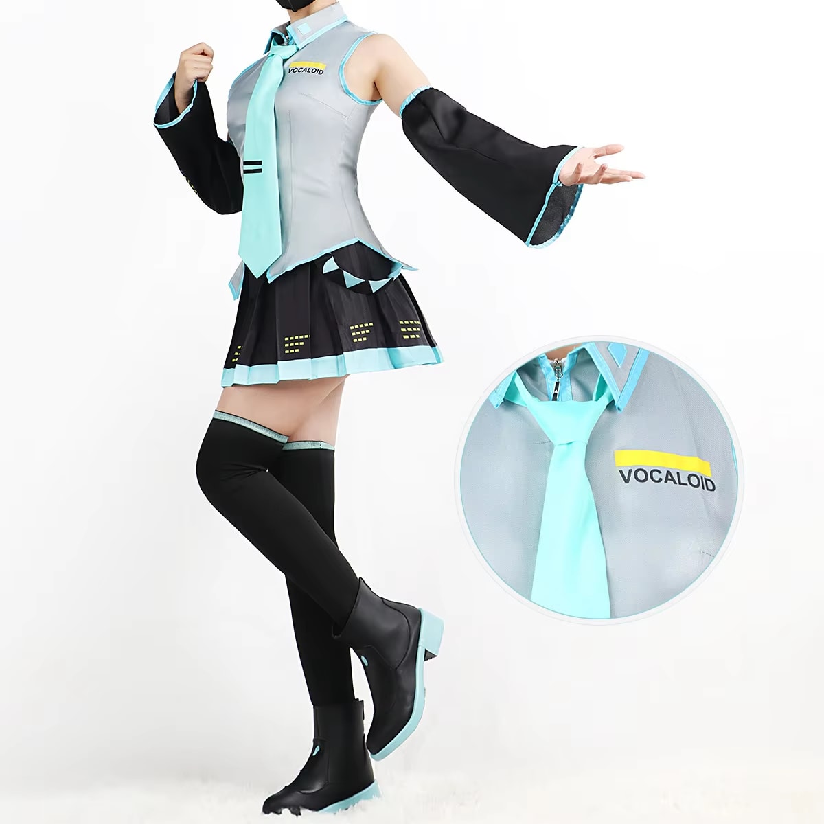 Anime Character Performance Clothes Hatsune Miku MIKU Anime Clothes Cosplay Clothes JK Skirt Same Suit Wig Accessories Halloween dealshavens