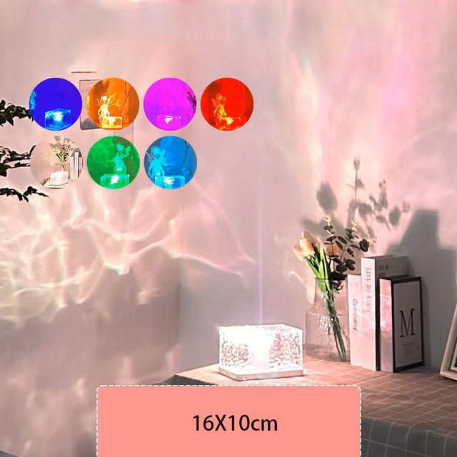 مصباح ليلي بشعلة شحن تموجات الماء من لايت إنس 