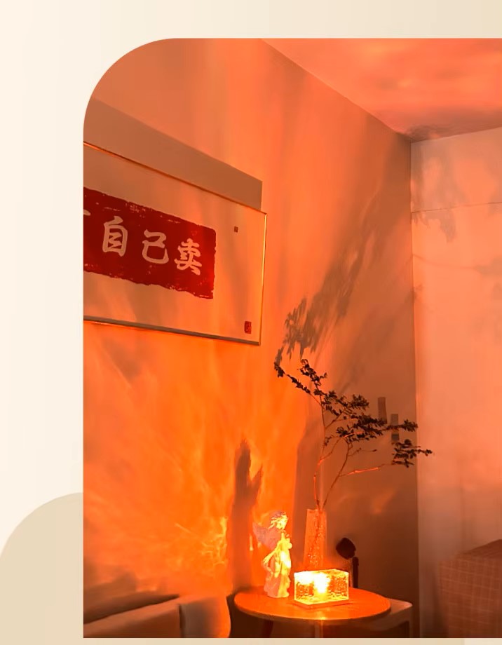 مصباح ليلي بشعلة شحن تموجات الماء من لايت إنس 