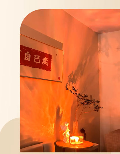 مصباح ليلي بشعلة شحن تموجات الماء من لايت إنس 