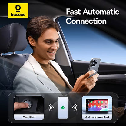 Baseus CarPlay Wireless Adapter Smart CarPlay Box IOS Wired to Wireless Car Play Display Plug&Play Bluetooth WiFi Connect Auto Dealshavens
