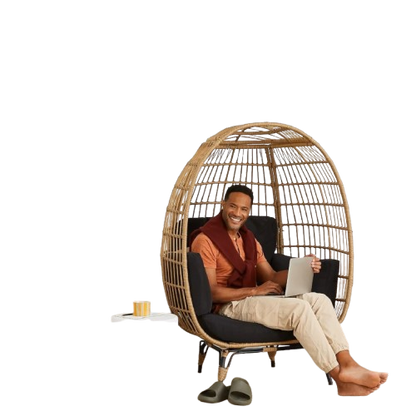 Egg Chair, Oversized Indoor Outdoor Lounger for Patio, Backyard, Living Room