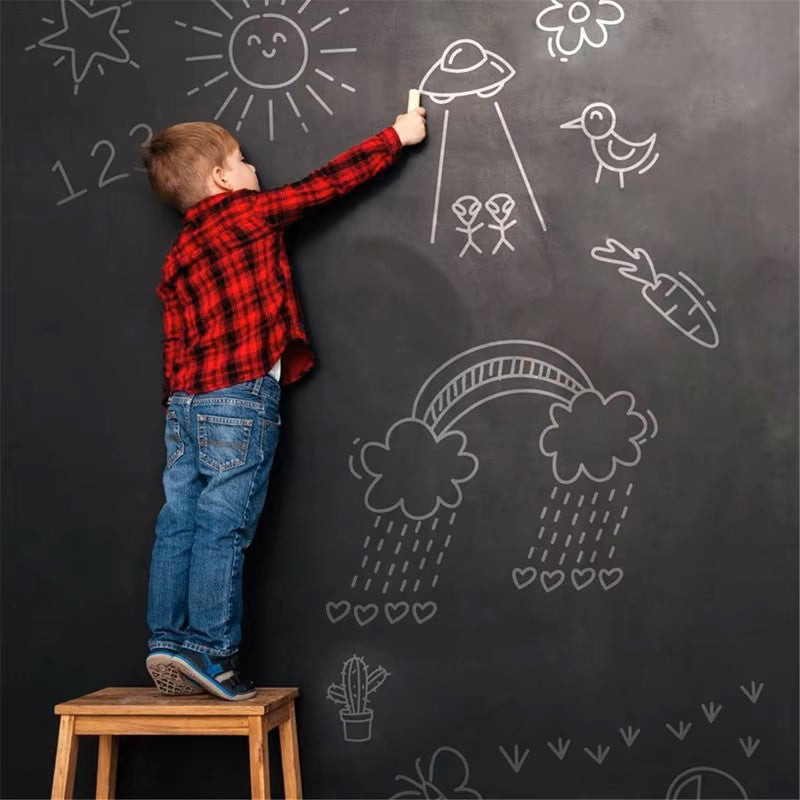 Blackboard Stickers Chalk Board Removable PVC Draw Mural Decor Art Chalkboard Wall Sticker for Kids Rooms Durable 45 x 100cm Dealshavens