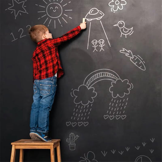 Blackboard Stickers Chalk Board Removable PVC Draw Mural Decor Art Chalkboard Wall Sticker for Kids Rooms Durable 45 x 100cm Dealshavens