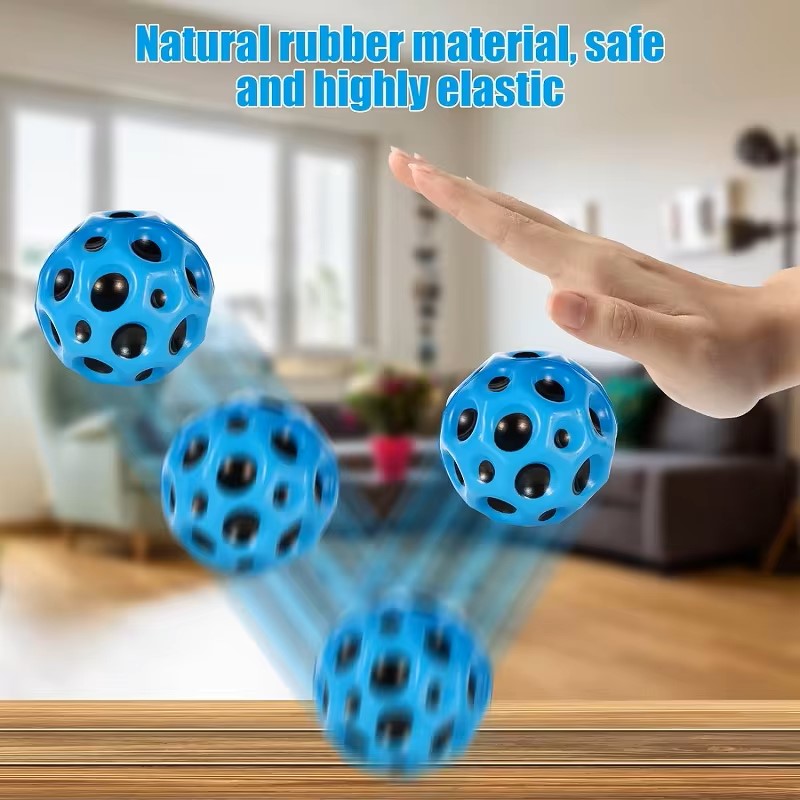 Stress relief hole ball sports training ball outdoor games using bouncy balls rubber high bouncing balls for kids sensory fidget toys - Dealshavens