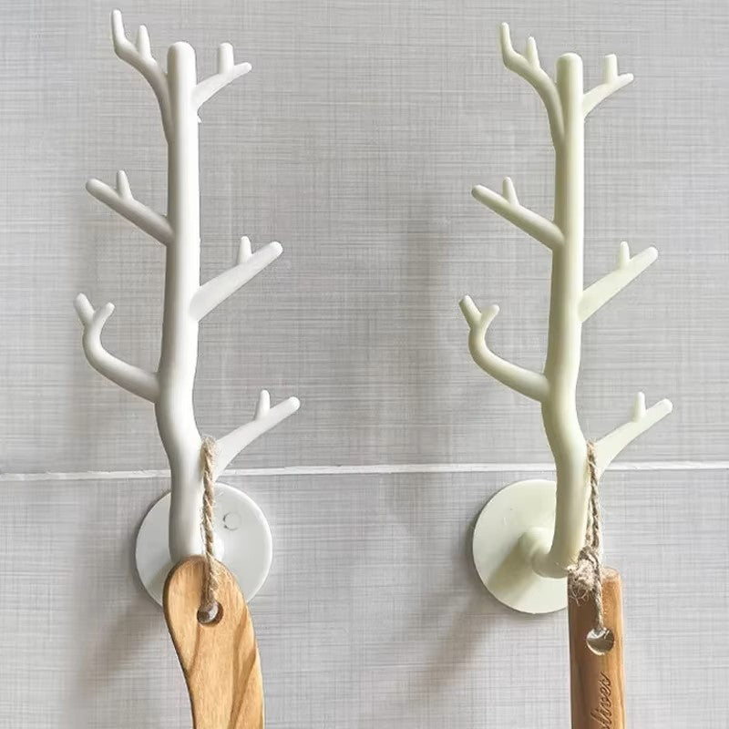 Branch Hook Wall Decor Key Holder Organier Storage Sticky Hooks Coat Rack Hanger Home Decorative Hooks Home Storage Dealshavens