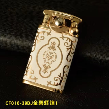 CHIEF crocodile leather style Flint Gasoline Cigarette Lighter，Mechanical arm style Oil Petrol Refillable Kerosene Lighter