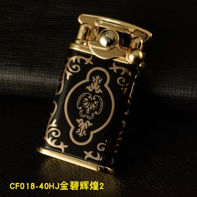 CHIEF crocodile leather style Flint Gasoline Cigarette Lighter，Mechanical arm style Oil Petrol Refillable Kerosene Lighter