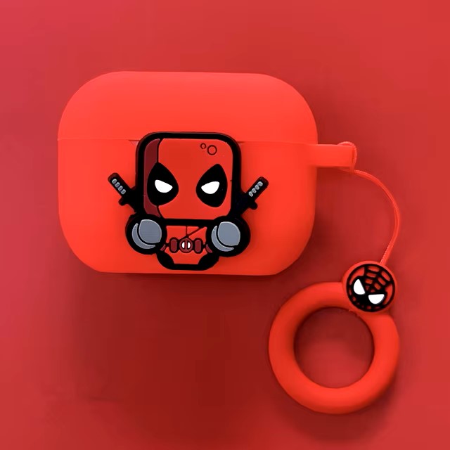 Cartoon Marvel Deadpool Earphone Case Cover For Airpods 4/Pro 2/3/1 2 Silicone Wireless Earbuds Protective Shell With KeychainzT dealshavens