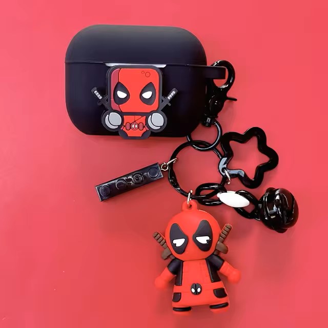 Cartoon Marvel Deadpool Earphone Case Cover For Airpods 4/Pro 2/3/1 2 Silicone Wireless Earbuds Protective Shell With KeychainzT dealshavens