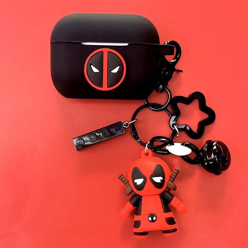 Cartoon Marvel Deadpool Earphone Case Cover For Airpods 4/Pro 2/3/1 2 Silicone Wireless Earbuds Protective Shell With KeychainzT dealshavens