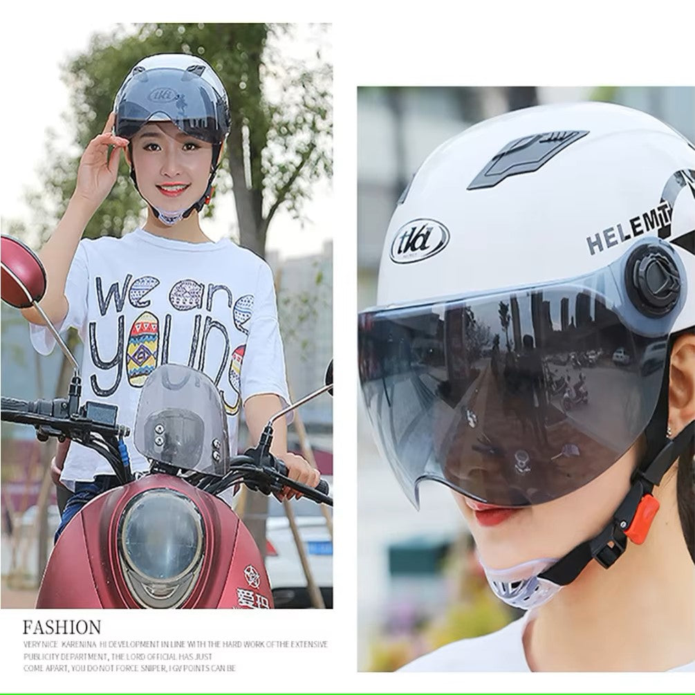 Classic Ultralight Bicycle Helmet Anti-UV Safety Helmet Electric Motor Car Scooter Bike Open Face Half Helmet For Men Women