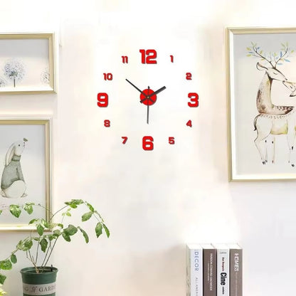 Creative Frameless DIY Wall Clock Wall Decal Home Silent Clock Living Room Office Wall Decoration Dealshavens