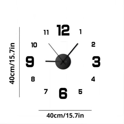 Creative Frameless DIY Wall Clock Wall Decal Home Silent Clock Living Room Office Wall Decoration Dealshavens