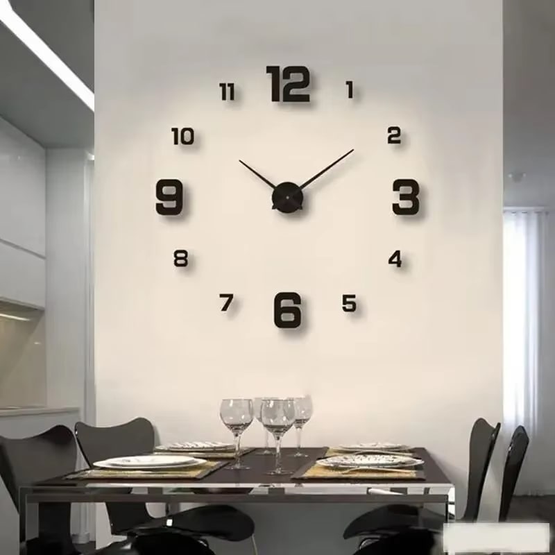 Creative Frameless DIY Wall Clock Wall Decal Home Silent Clock Living Room Office Wall Decoration Dealshavens