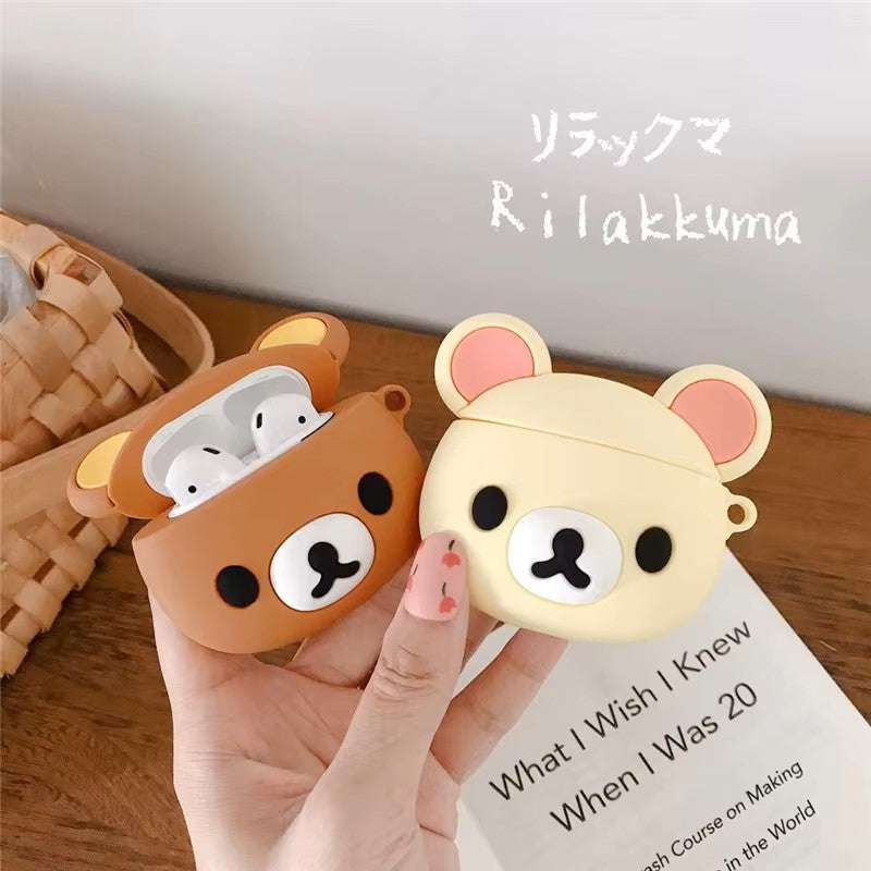 Cute Cartoon Bear 3D Bouncing Rabbit Silicone Protector Case For Apple AirPods Pro 2 2022 Case For Airpods Pro 3 Case Cute Case dealshavens