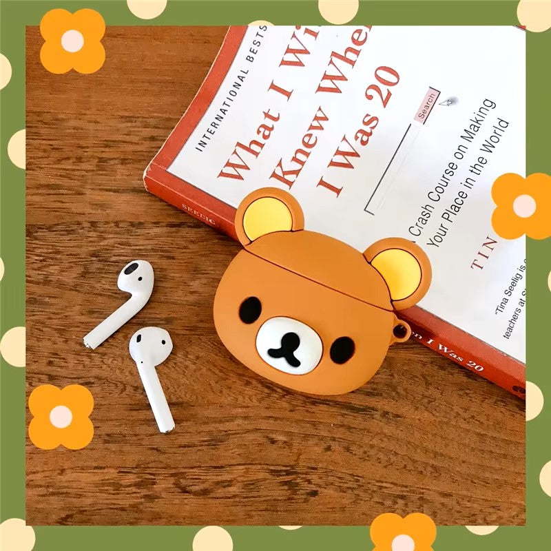 Cute Cartoon Bear 3D Bouncing Rabbit Silicone Protector Case For Apple AirPods Pro 2 2022 Case For Airpods Pro 3 Case Cute Case dealshavens