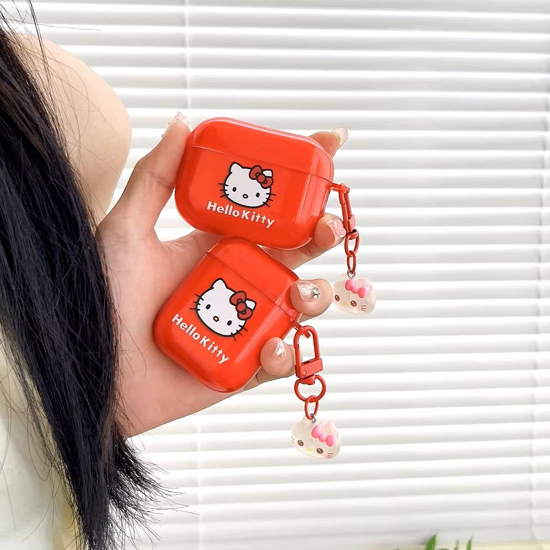 Cute Cartoon Sanrio Hello Kitty Earphone Case For AirPods 4 1 2 3 Pro 2021 Wireless Bluetooth Headset Soft TPU Protective Cover dealshavens