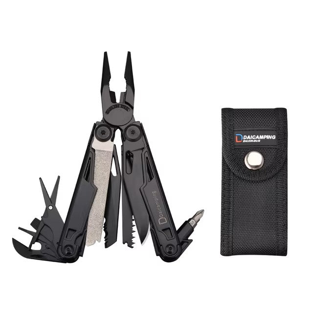 Daicamping DL12 Clip Multifunctional Clamps 7CR17MOV Folding Knife Tools Multitools Cable Camping Gear Multi Pliers Multi-tool Dealshavens