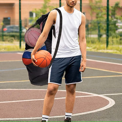 "Drawstring Sports Ball Bag – Football & Basketball"