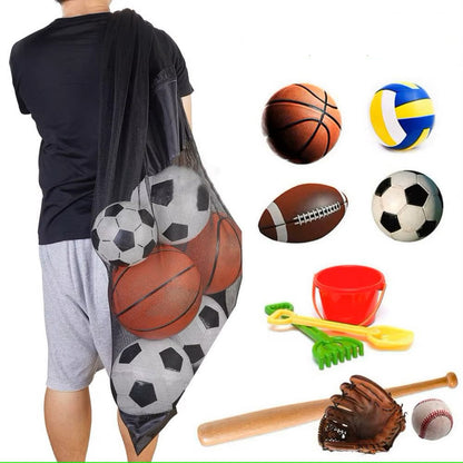 "Drawstring Sports Ball Bag – Football & Basketball"