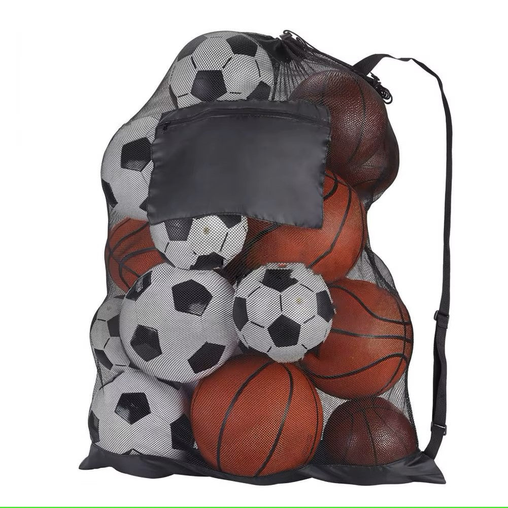 "Drawstring Sports Ball Bag – Football & Basketball"
