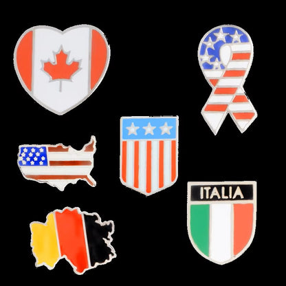 Fashion Germany U.S.A Canadian All countries flag badge Brooch Wholesale Loose coat Children's Birthday Gifts Brooch Pins