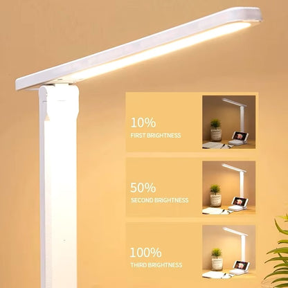 Foldable Table Lamp Led Desk Lamp 3 Type Stepless Dimmable Touch Bedside Reading Eye Protection Night Light USB Chargeable