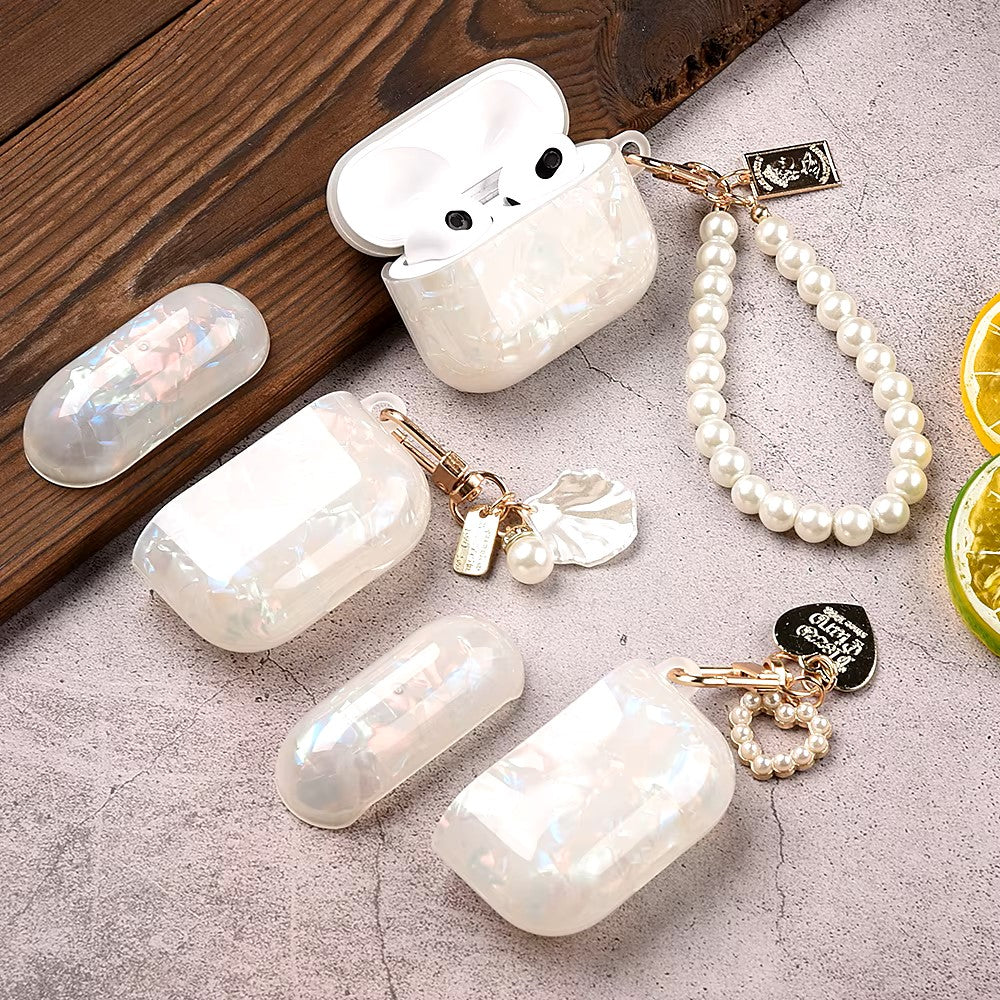 For Airpods Pro 2 Case Luxury Pearl Pendant Wireless Headphone Cover For Apple Airpods 3 Pro USB C 2nd 3rd Generation TPU Shell dealshavens